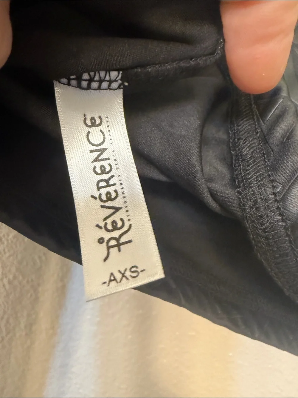 Reverence solo faux leather black costume 2 piece contemporary 4721 XSA adult
